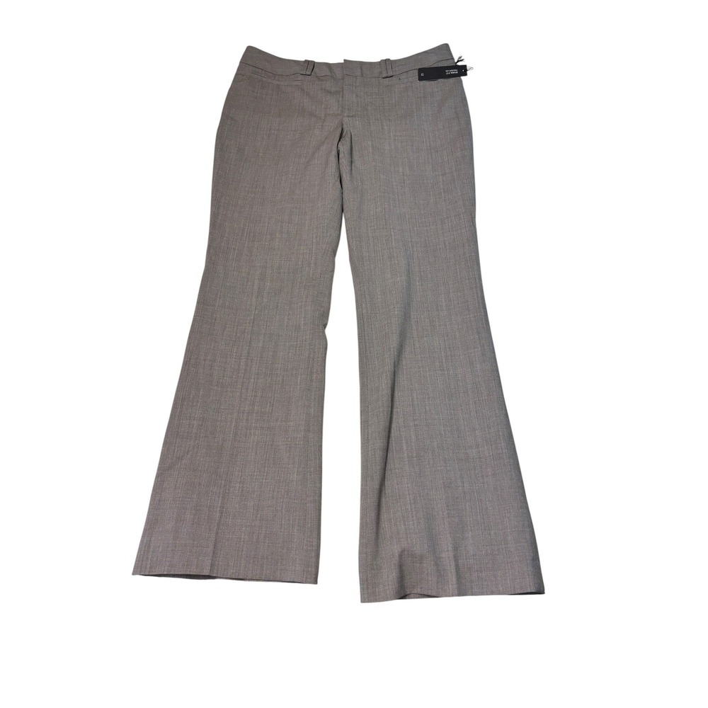 NWT Banana Republic Ryan Fit Trouser Leg Grey Wool Blend Pants Womens 12 36X33